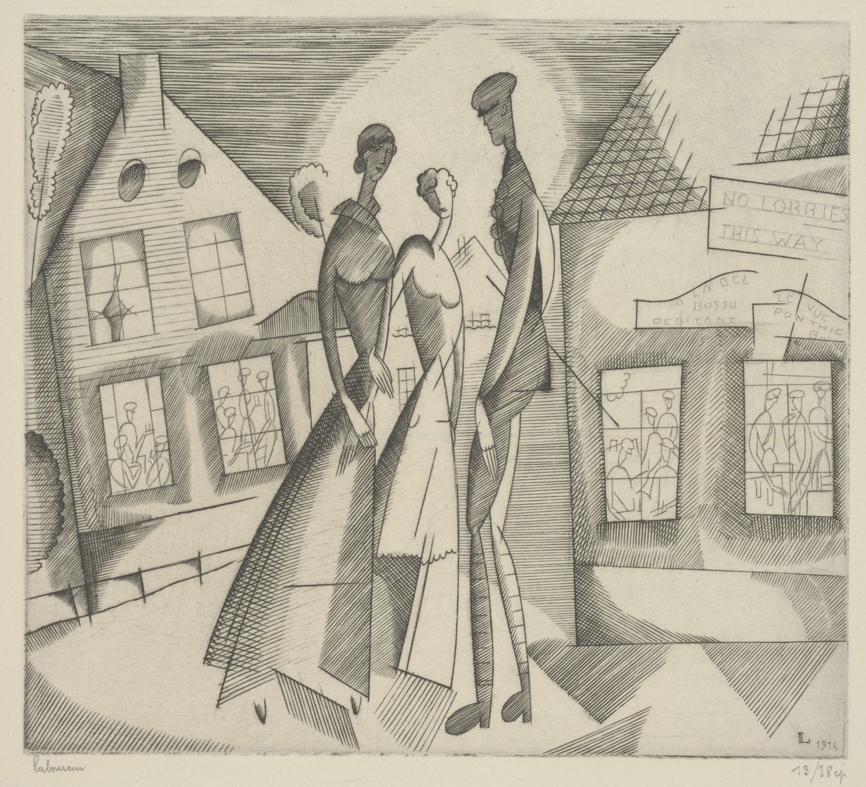 Aften i Landsbyen af Jean Emile Laboureur
