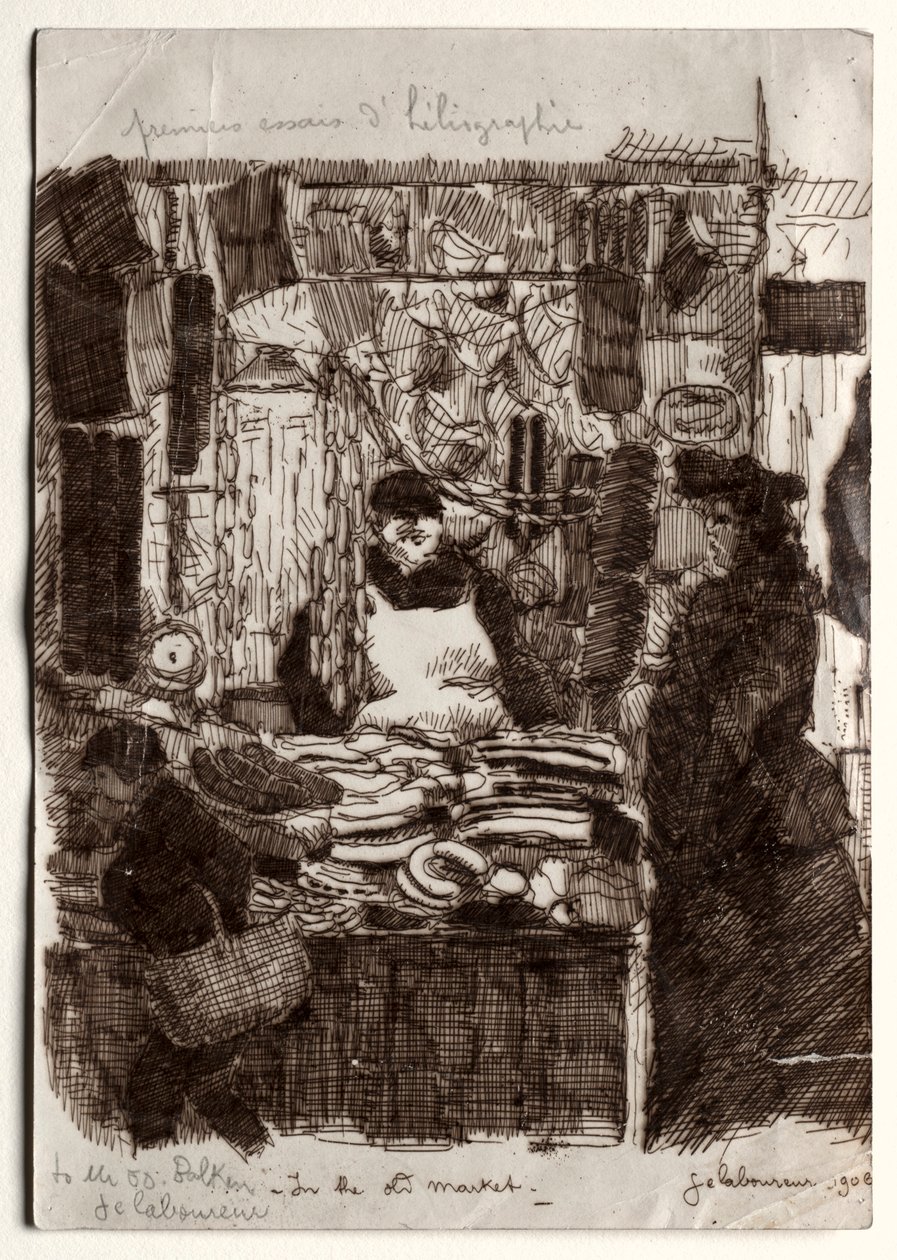 På det gamle marked af Jean Emile Laboureur