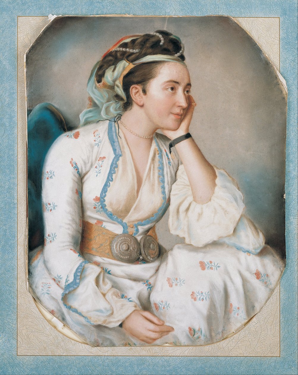En kvinde i tyrkisk kjole af Jean Étienne Liotard