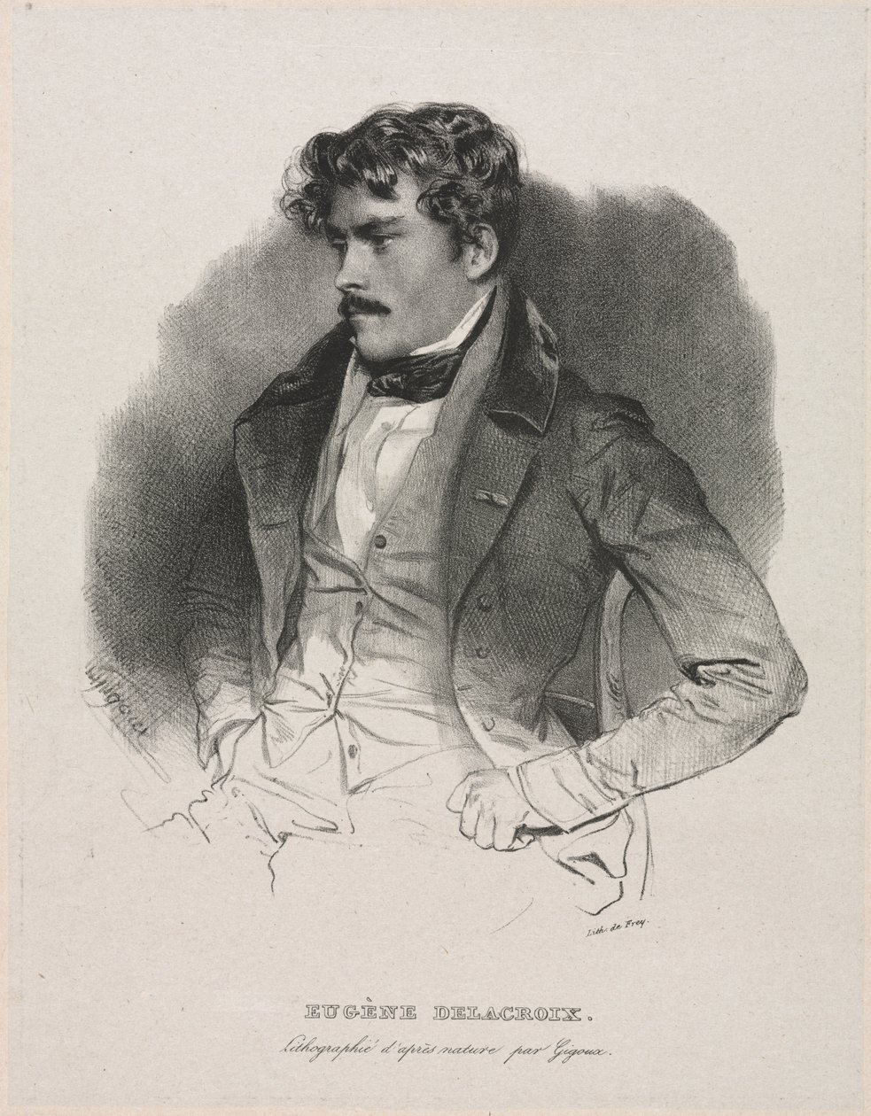Eugène Delacroix af Jean Francois Gigoux