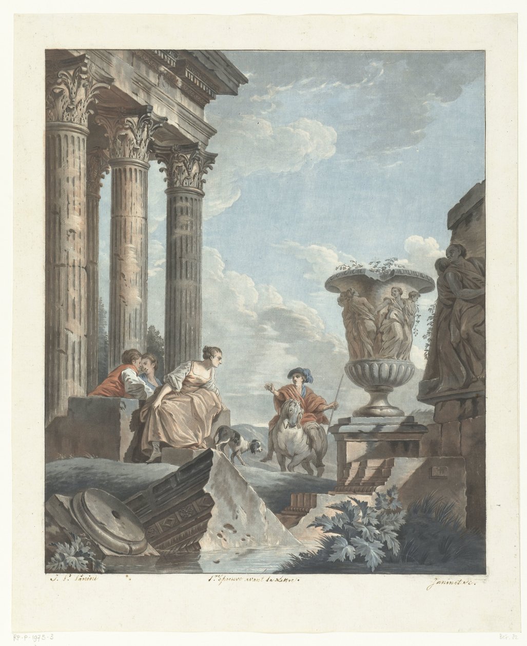 Gamle ruiner af Jean Francois Janinet