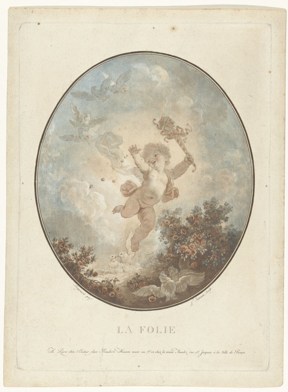 Udskejelsen La Folie (titel på objekt) af Jean Francois Janinet