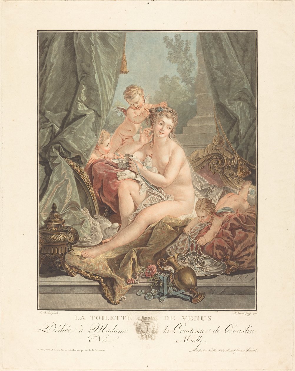 Venus toilet, 1783. af Jean Francois Janinet