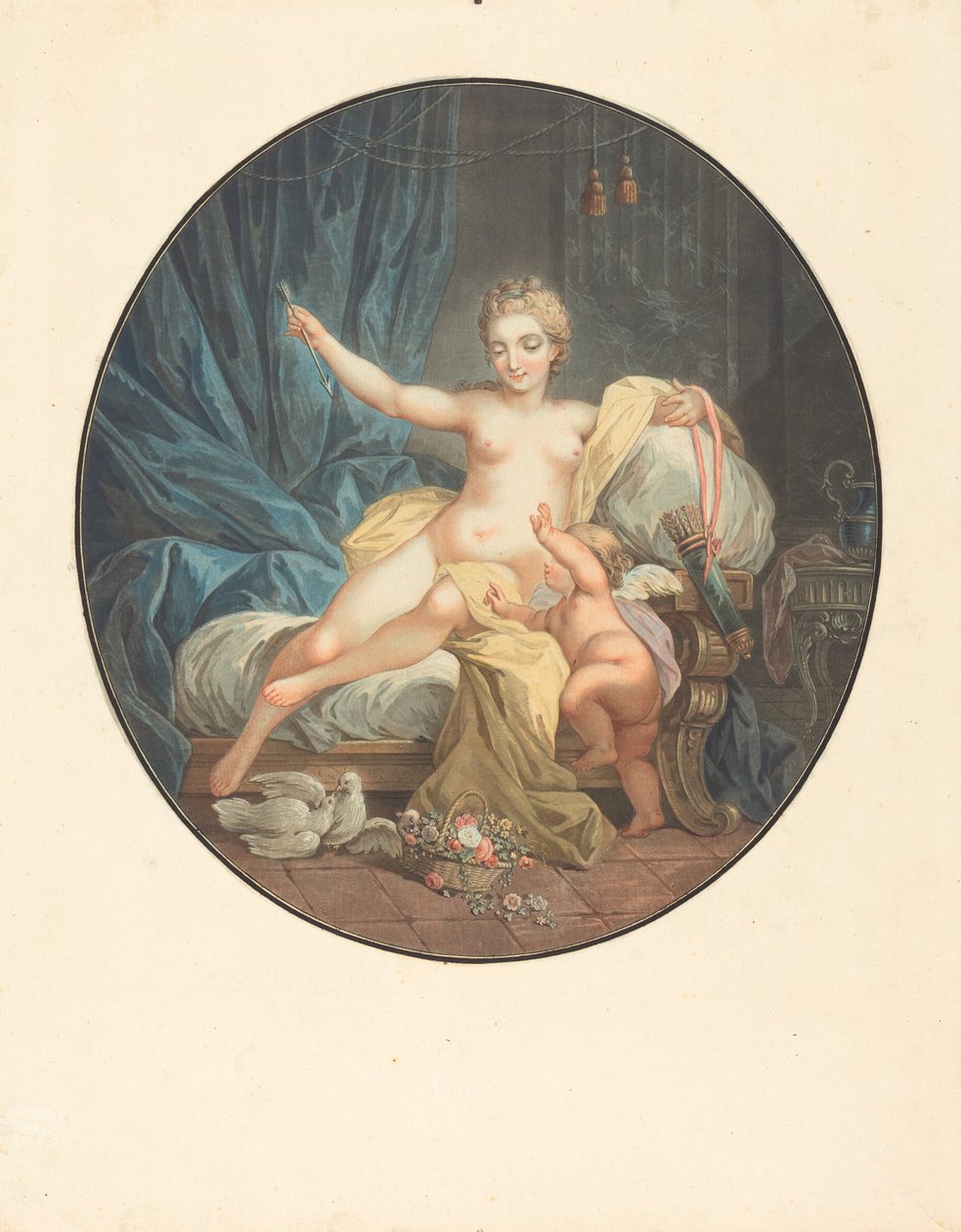 Venus afvæbner kærlighed. af Jean Francois Janinet