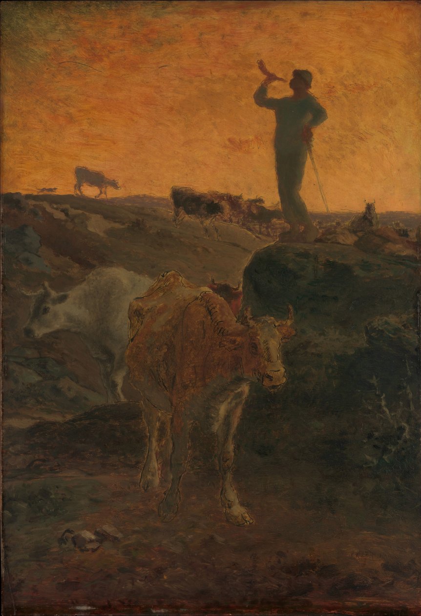 Hjemkaldelse af køerne, ca. 1872 af Jean Francois Millet