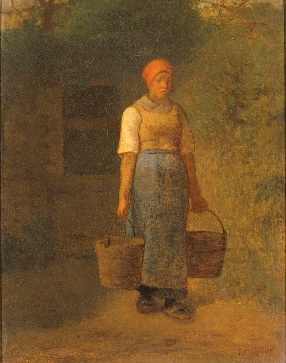Pige bærer vand af Jean Francois Millet