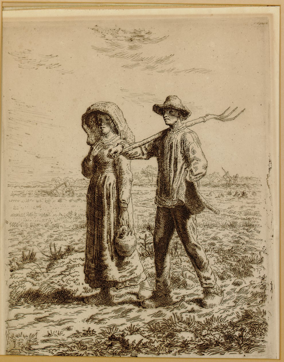 Går på arbejde, 1863 af Jean Francois Millet