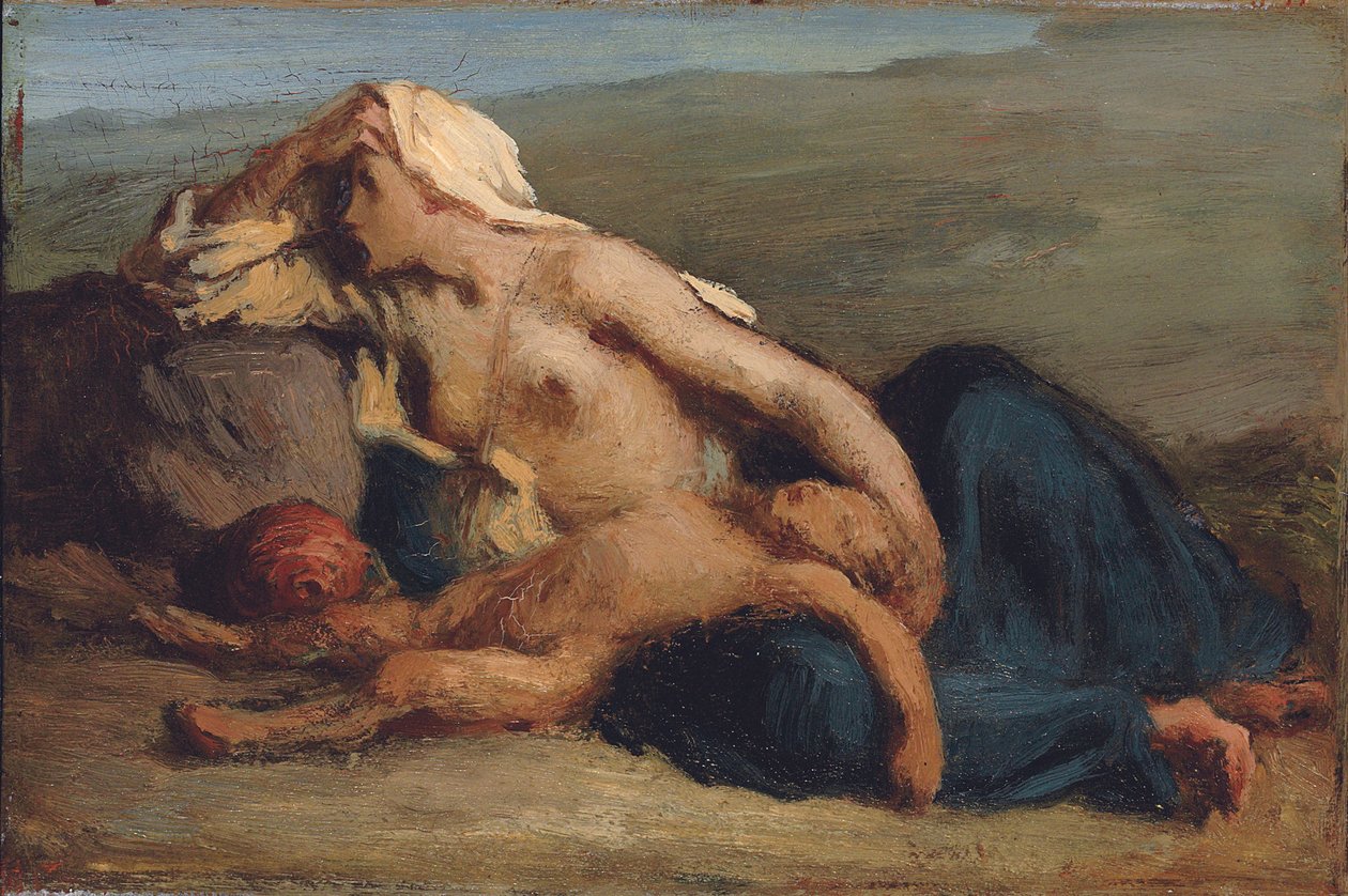 Hagar og Ismael af Jean Francois Millet