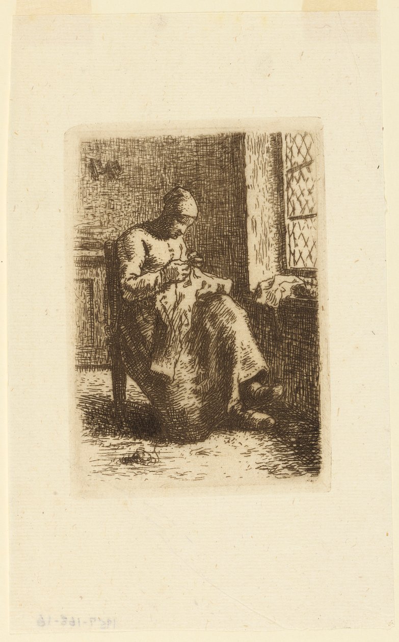 La Couseuse (Kvinden, der syr) af Jean Francois Millet