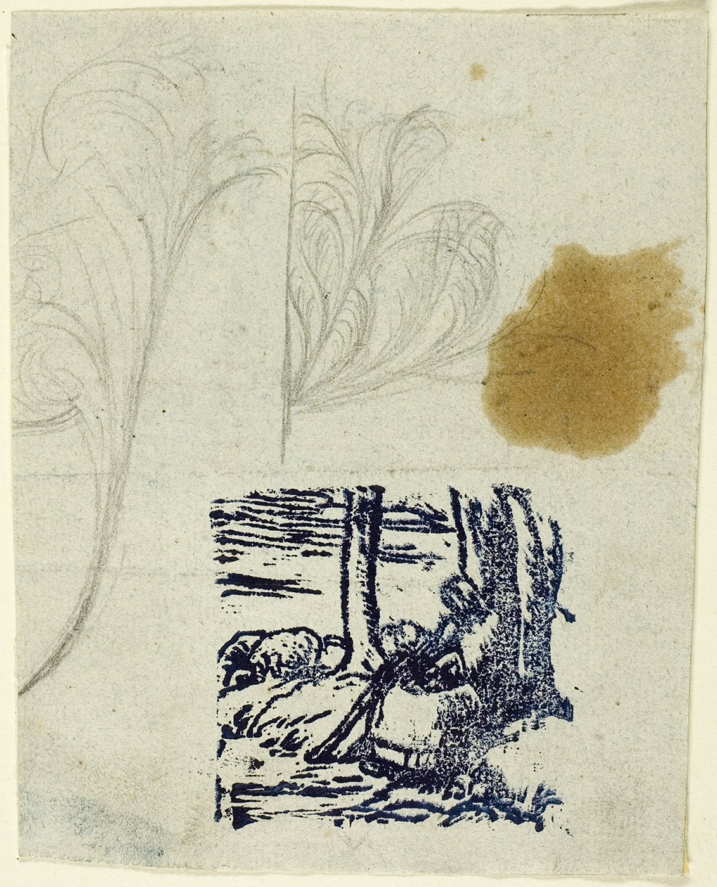 Lille hyrdinde, siddende af Jean Francois Millet