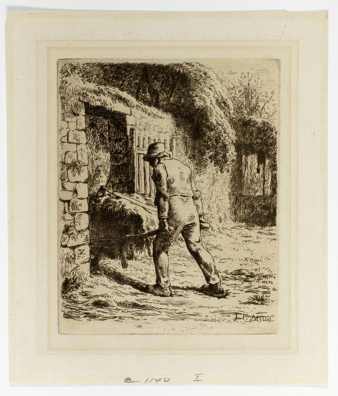 Bonde med en Trillebør af Jean Francois Millet