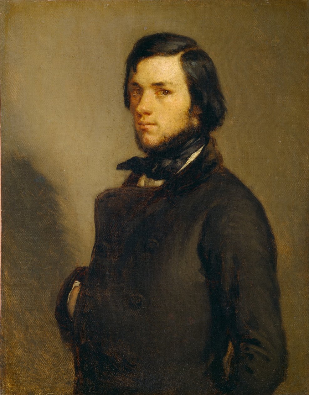 Portræt af en mand af Jean Francois Millet