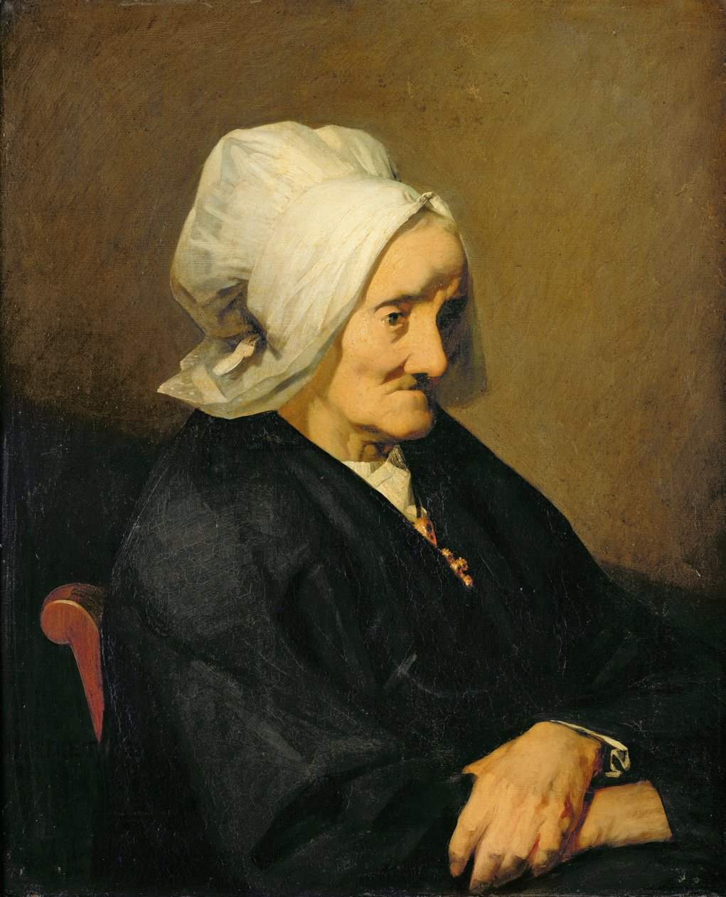 Portræt af enken Roumy af Jean Francois Millet