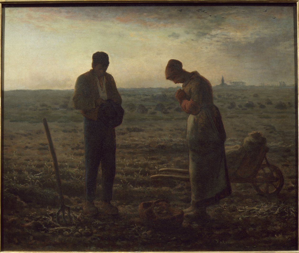 Angelus - olie på lærred af Jean Francois Millet