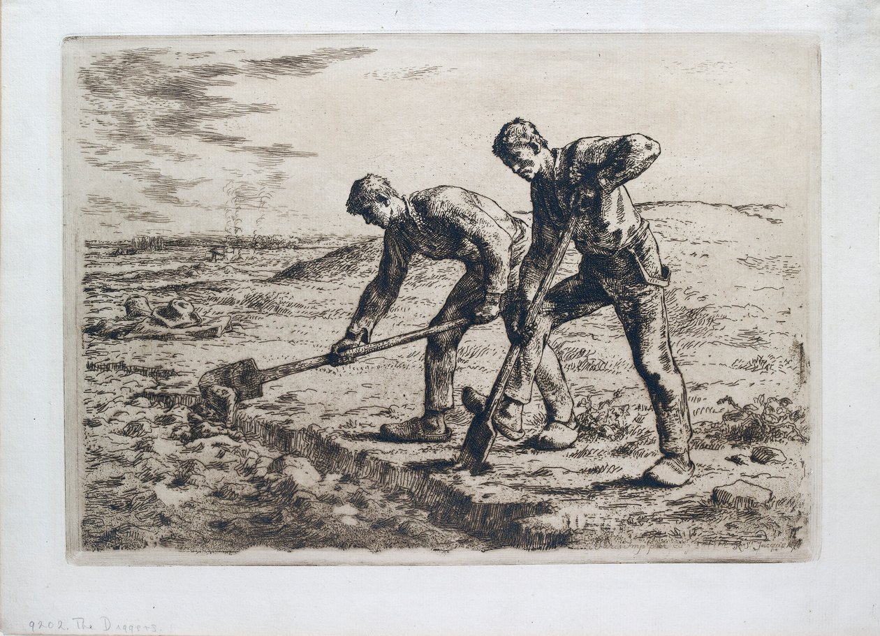 Graverne, 1855-1856 af Jean Francois Millet