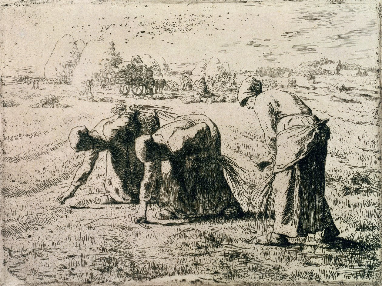 The Gleaners, 1855 af Jean Francois Millet