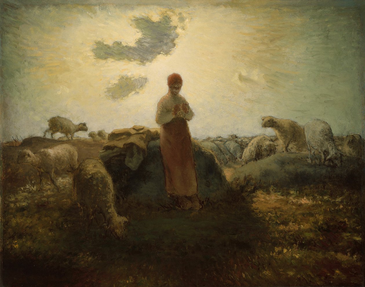 Vogteren af flokken af Jean Francois Millet