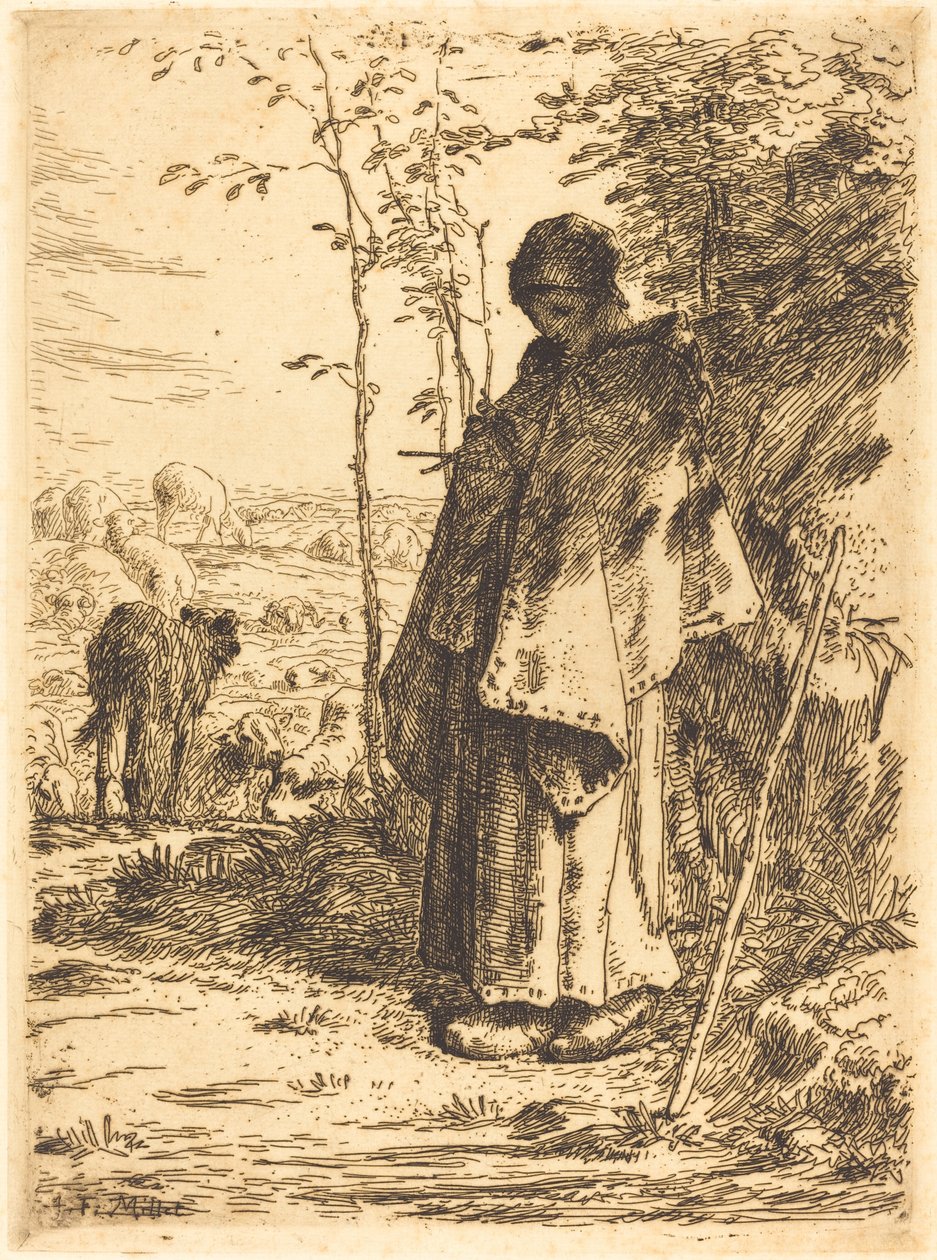 Den store hyrdinde (La grande bergere) af Jean Francois Millet