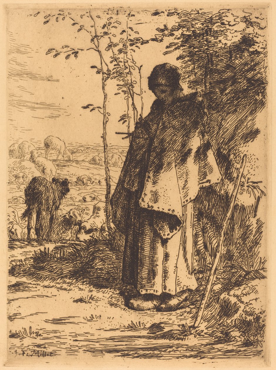 Den store hyrdinde (La grande bergere) af Jean Francois Millet