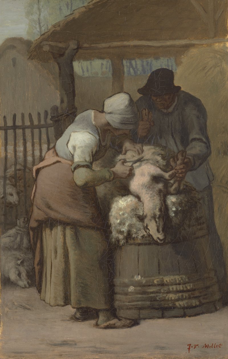 Fåreklipperne, 1857-61 af Jean Francois Millet