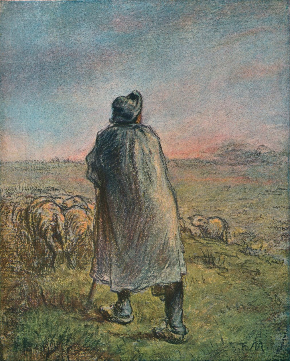 Hyrden, 1800-tallet af Jean Francois Millet