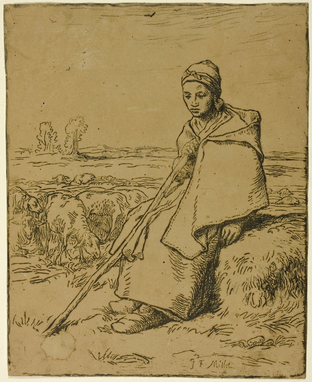 Hyrdinden af Jean Francois Millet