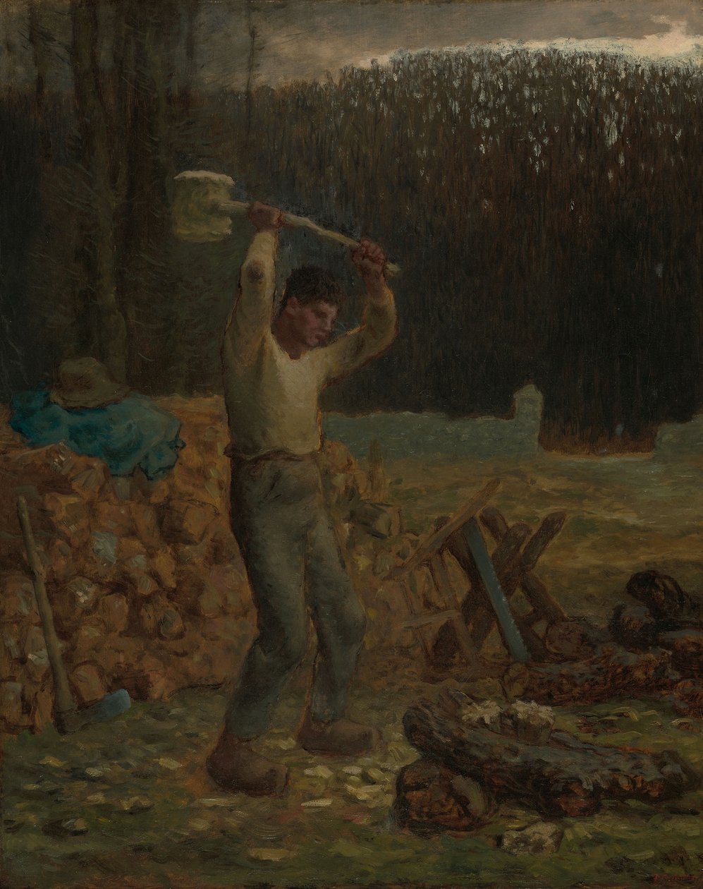 Træhuggeren, 1858?66 af Jean Francois Millet