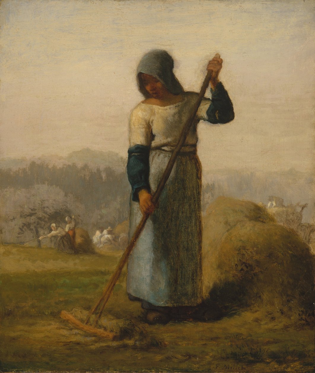 Kvinde med en rive, sandsynligvis 1856-57, af Jean Francois Millet