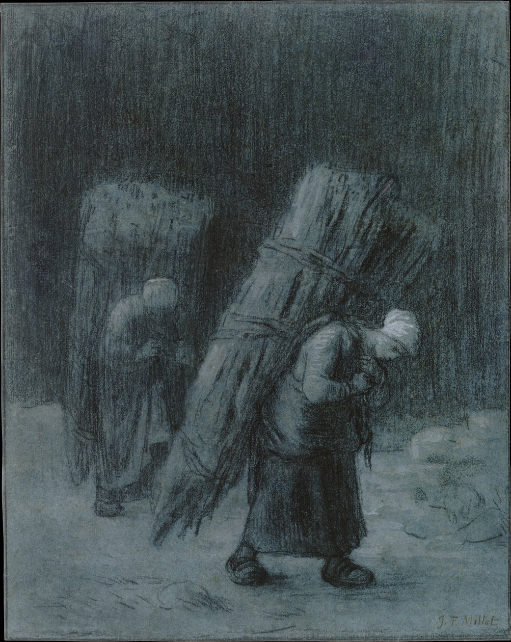 Kvinder, der bærer kviste, ca. 1858. af Jean Francois Millet