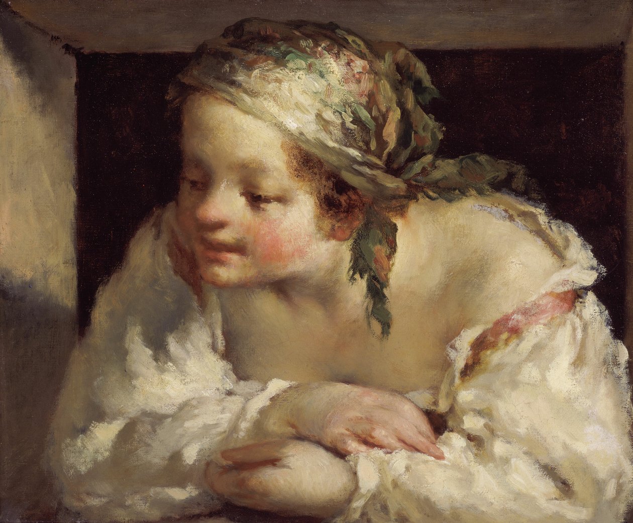 Ung kvinde af Jean Francois Millet
