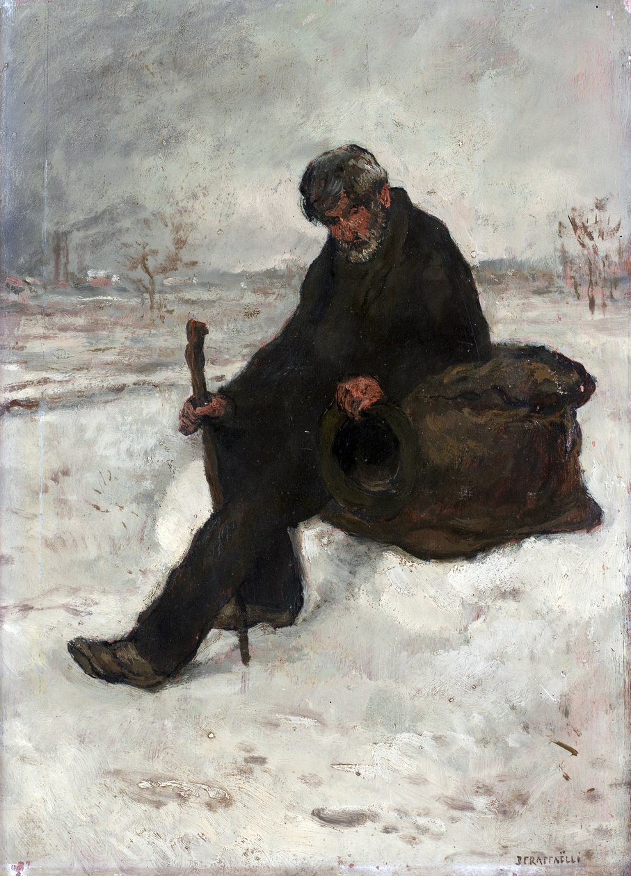En filosof, Cheminot i sneen af Jean Francois Raffaelli