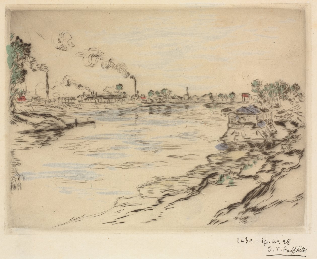 Seinen ved Asnières af Jean Francois Raffaelli