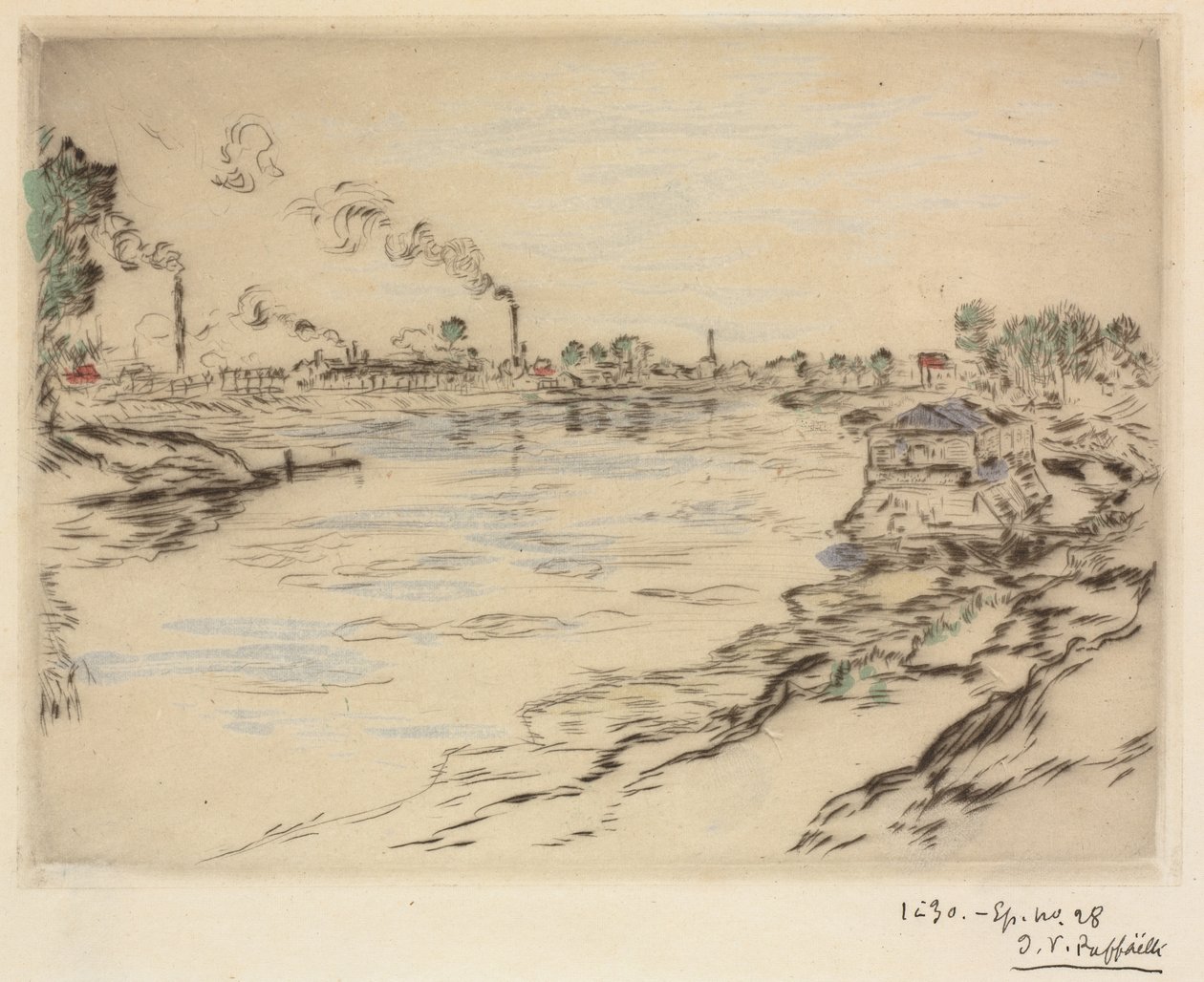 Seinen ved Asnières, 1894. af Jean Francois Raffaelli