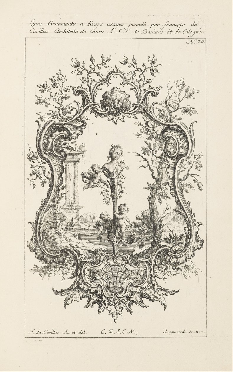 Design til Cartouche af Jean François Cuvilliés
