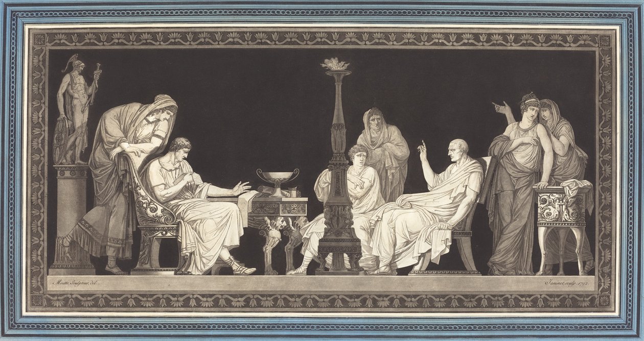 Catilina-sammensværgelsen af Jean François Janinet after Jean Guillaume Moitte