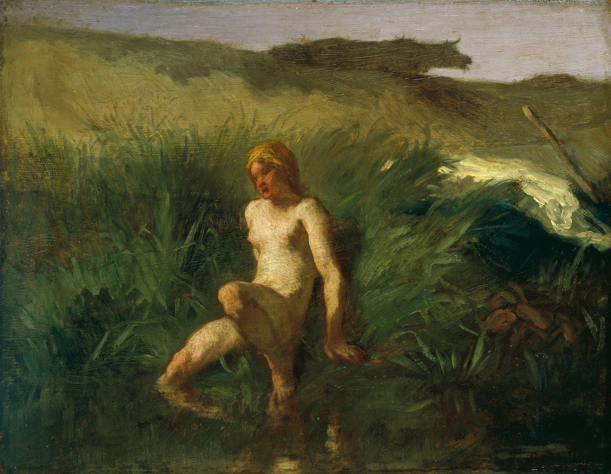 Fransk:  La Baigneuse Baderen af Jean Francois Millet