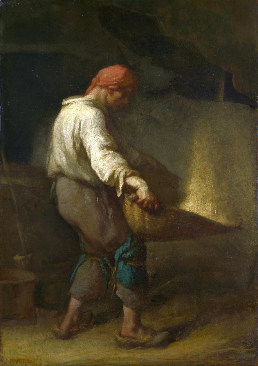 Fransk:  Un vanneur Vinderen af Jean Francois Millet