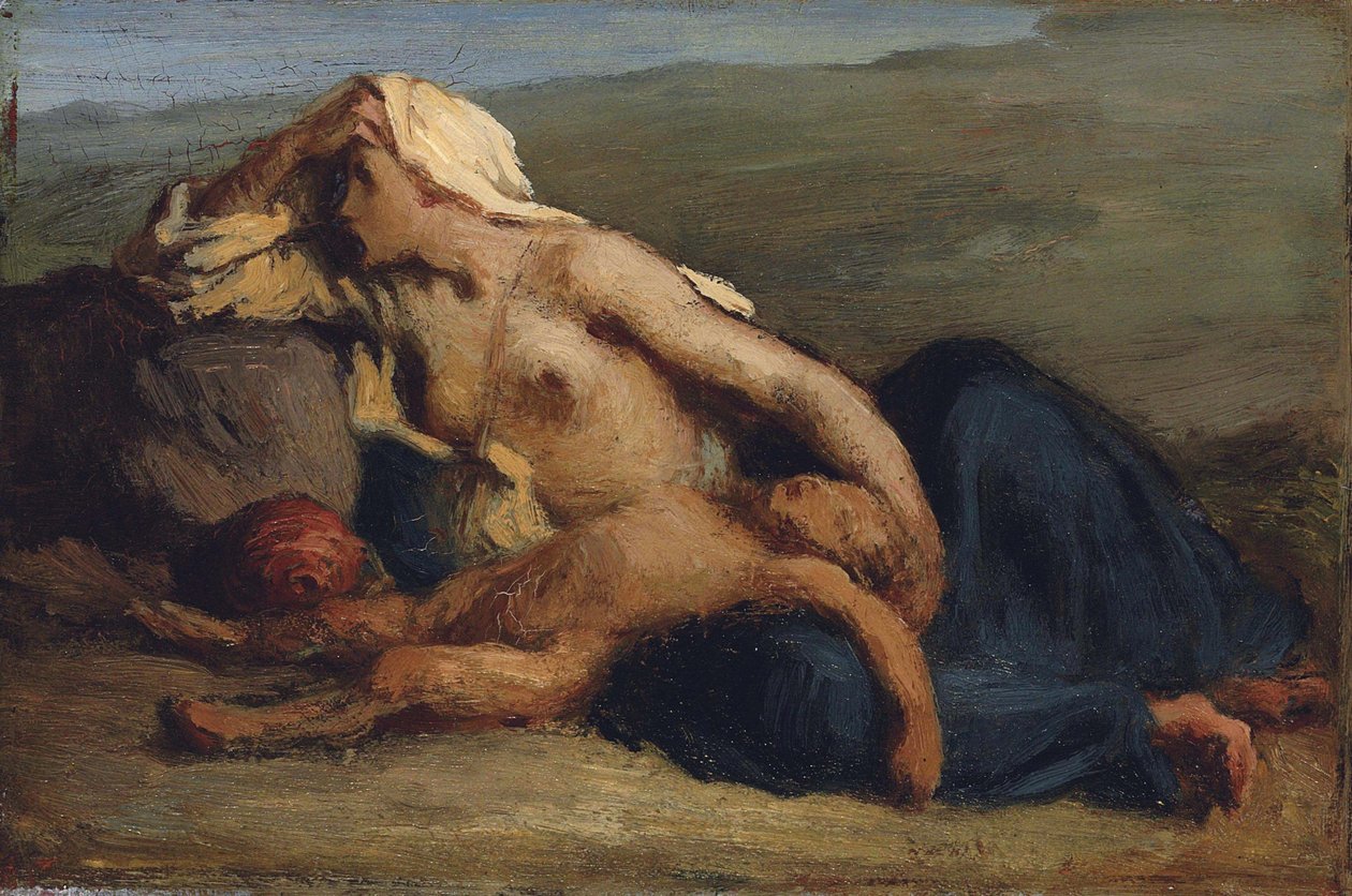 Hagar og Ismael af Jean Francois Millet