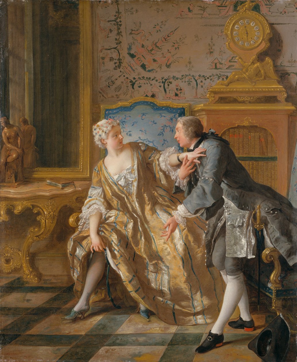 Strømpebåndet, 1724. af Jean François de Troy