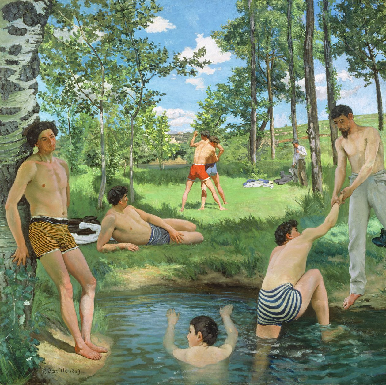 Sommerscene, 1869 af Jean Frederic Bazille