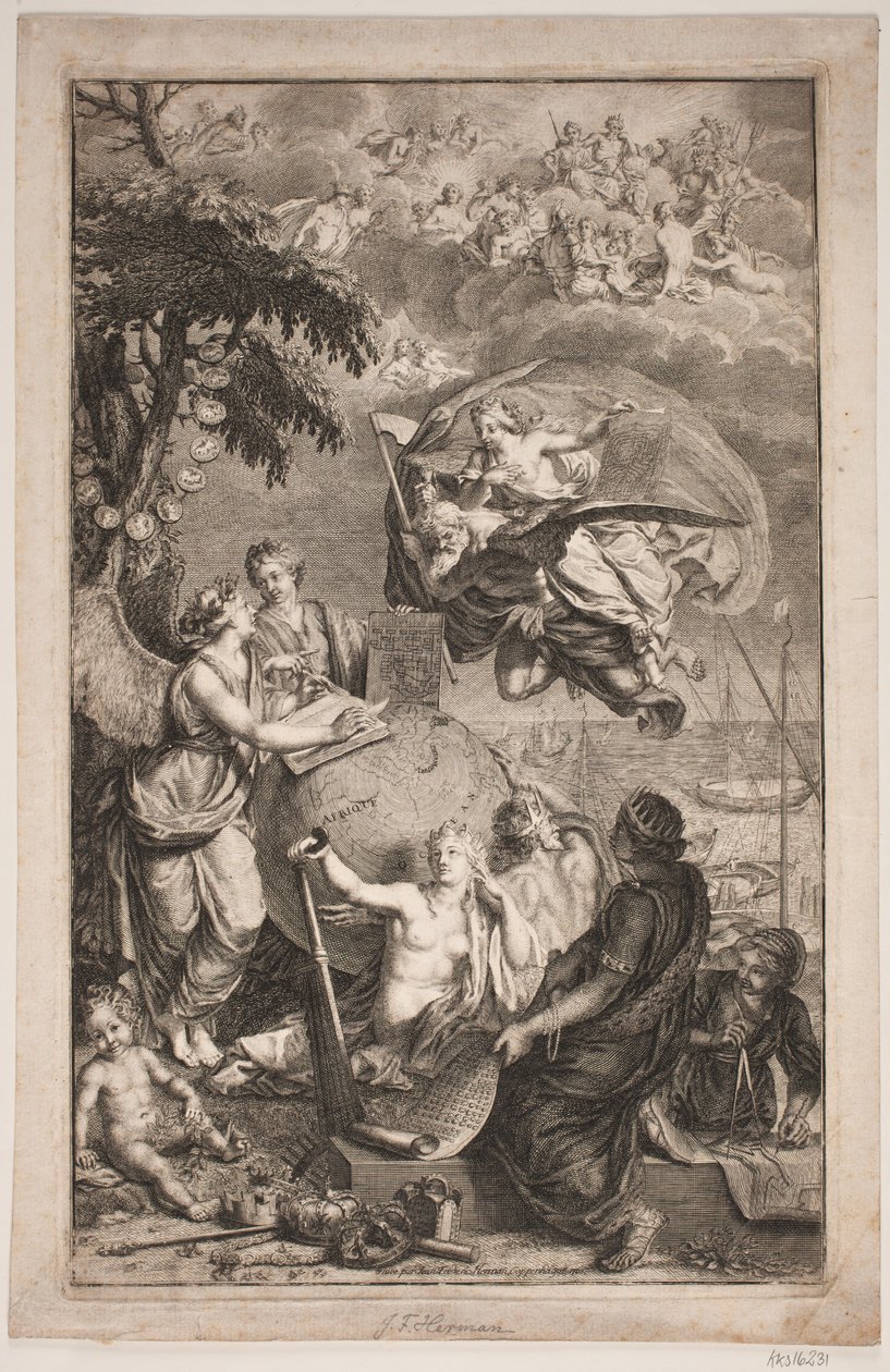 Allegori over skibsfarten af Jean Frederic Herman
