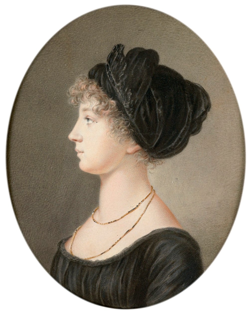 Tsarina Elizabeth Alexeievna af Rusland, 1824. af Jean Henri Benner