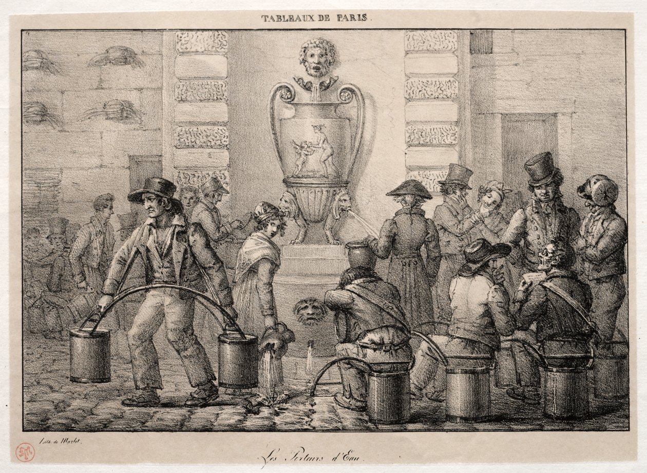 Scenes of Paris: The Water Carriers af Jean Henri Marlet