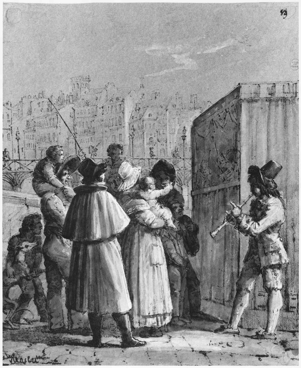 Dukkeføreren på Pont Neuf af Jean Henri Marlet