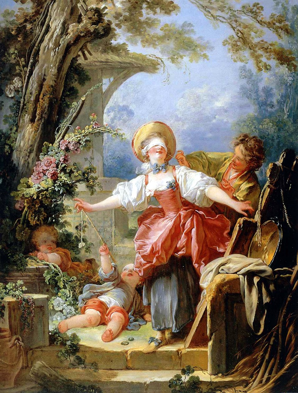 Den blinde mands buff af Jean Honore Fragonard