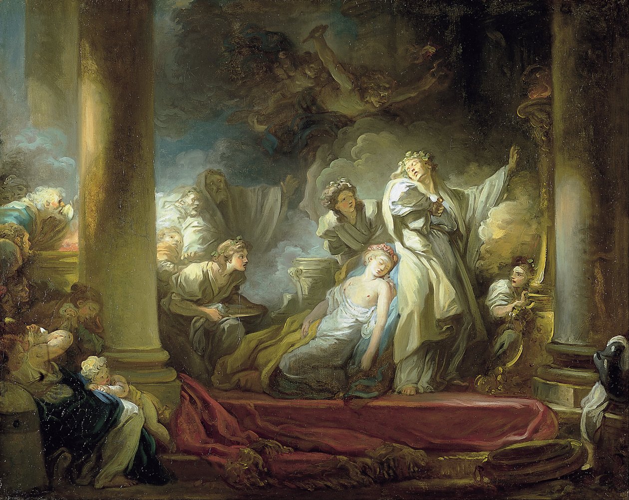 Offer af Caliroe af Jean Honore Fragonard