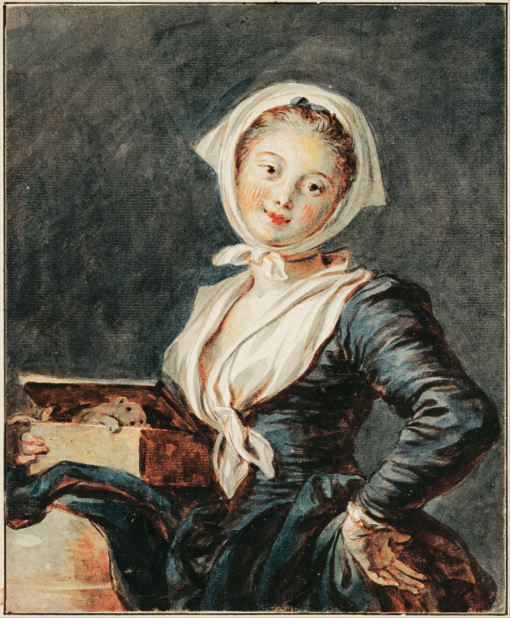 Pigen med murmeldyret af Jean Honore Fragonard
