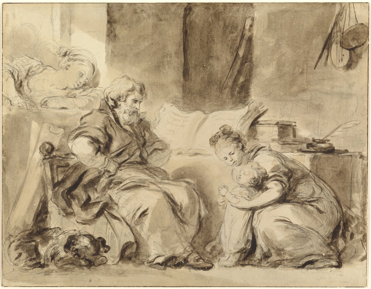 En bøn for bedstefar af Jean Honore Fragonard