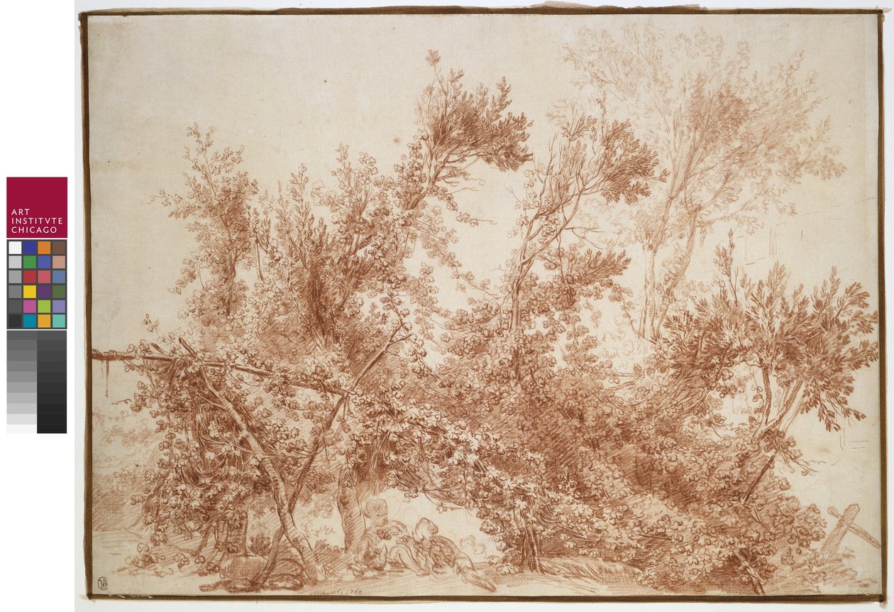 Arbor med to børn af Jean Honore Fragonard