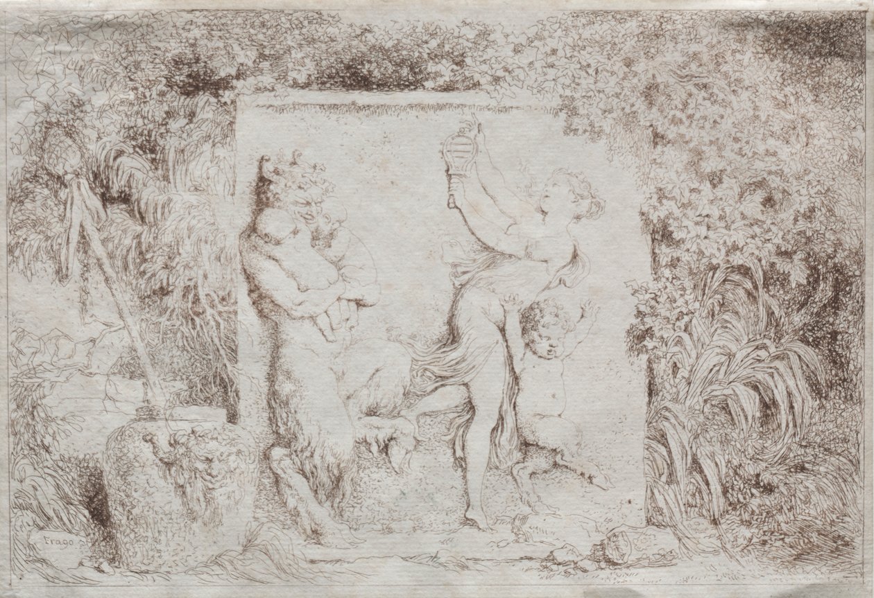 bachchanal af Jean Honore Fragonard